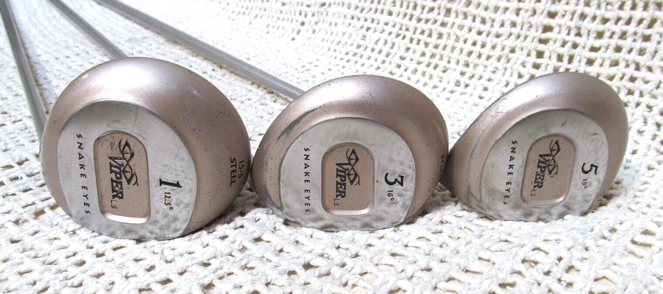 Juego de 3 piezas de madera Snake Eyes Viper LS (1-3-5) MANO DERECHA ~ varillas flexibles de grafito para damas Foto 4 de 4