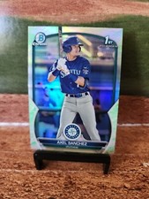 AXEL SANCHEZ,  Green LUNAR Glow refractor, 1st Bowman, 2023 Bowman Chrome BCP-73
