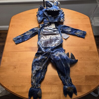 POTTERY BARN KIDS DILOPHOSAURUS LIGHT-UP HALLOWEEN DINO COSTUME SIZE 3T