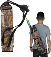 Archery Back Canvas Arrow Quiver Arrow Holder Shoulder Hanged Target Shooting Qu