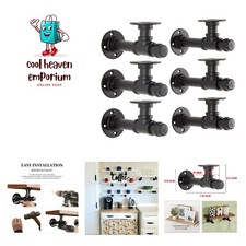 Pipe Shelf Bracket 7.8 inch Industrial DIY L Pipe Wall Bracket for 7 inch -14...