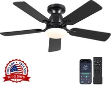 Ventilador De Techo Abanico En Forma De Con Luz Luces LED y Control Remoto