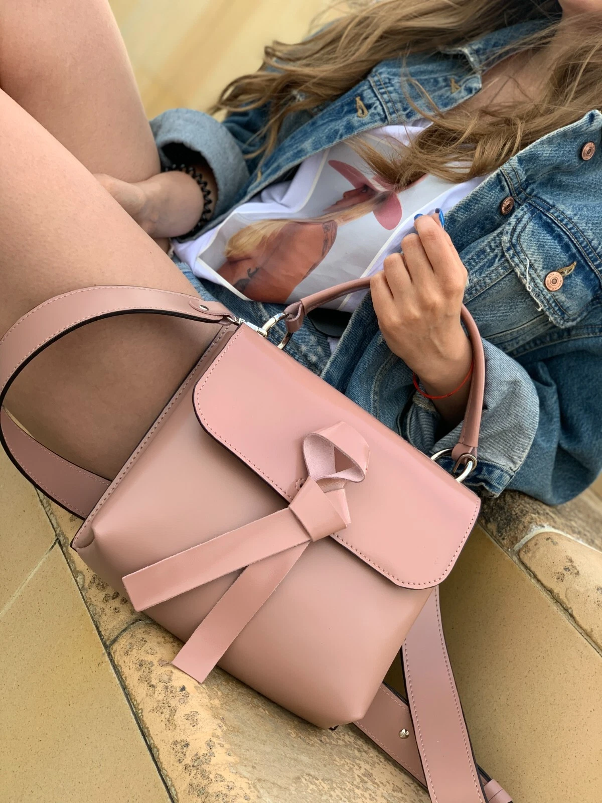 COACH Borsa a tracolla donna VERA PELLE borsetta donna rosa beige borsetta tracolla