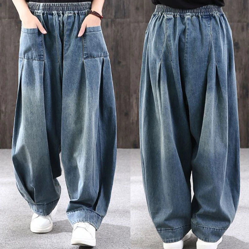 Mädchen Herz-Jeans Mit Weitem Bein - Baggy Style In Denim