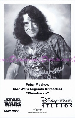 Disney Star Wars Weekends 2001 Peter Mayhew Pre-Signed Photo Chewbacca