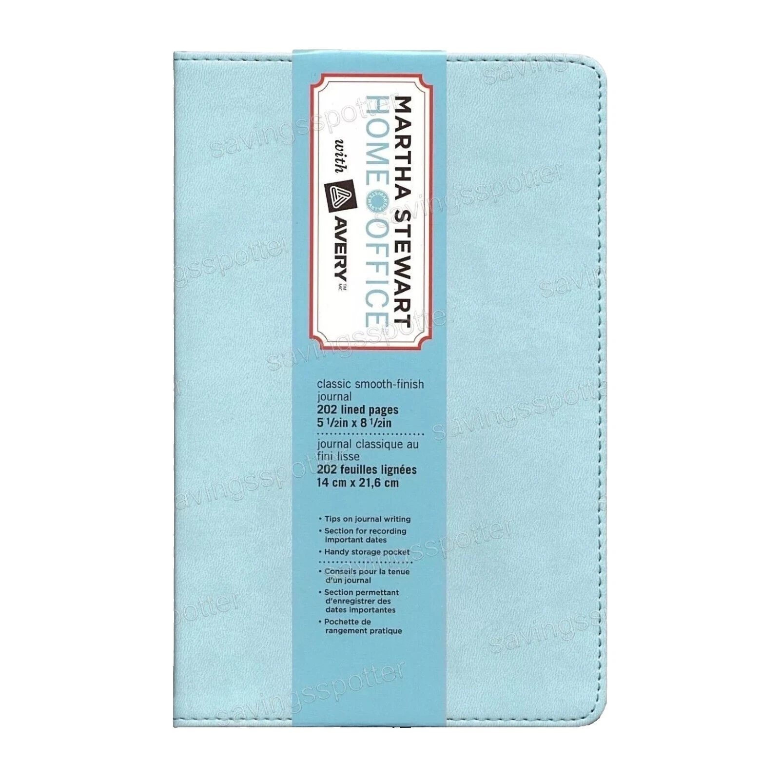 Funda de piel sintética Martha Stewart Blank diarios y revistas