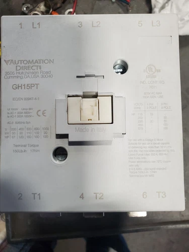 Automation Direct GH15 PT contactor. 110vac Coil