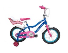 Schwinn Elm Special 14" Wheel Girls Bike Stabilisers Dolly Seat Age 4+ Blue Pink