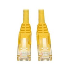 Tripp Lite Cat6 Gigabit Snagless Molded Patch Cable (RJ45 M/M) - Yellow, 5-ft.(N