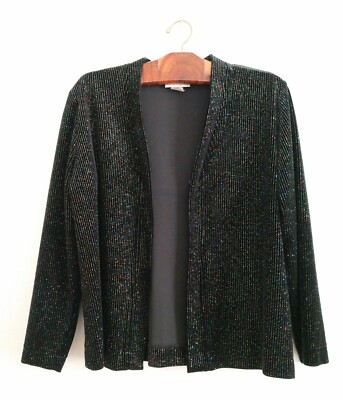 Graff Evening Jacket Multi-colored Metallic Sparkly Rainbow Thread SMALL