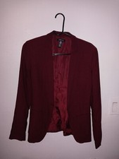 Women's Burgundy Medium Blazer Jacket
