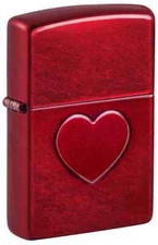 Zippo Stamped Heart Design Candy Apple 46588