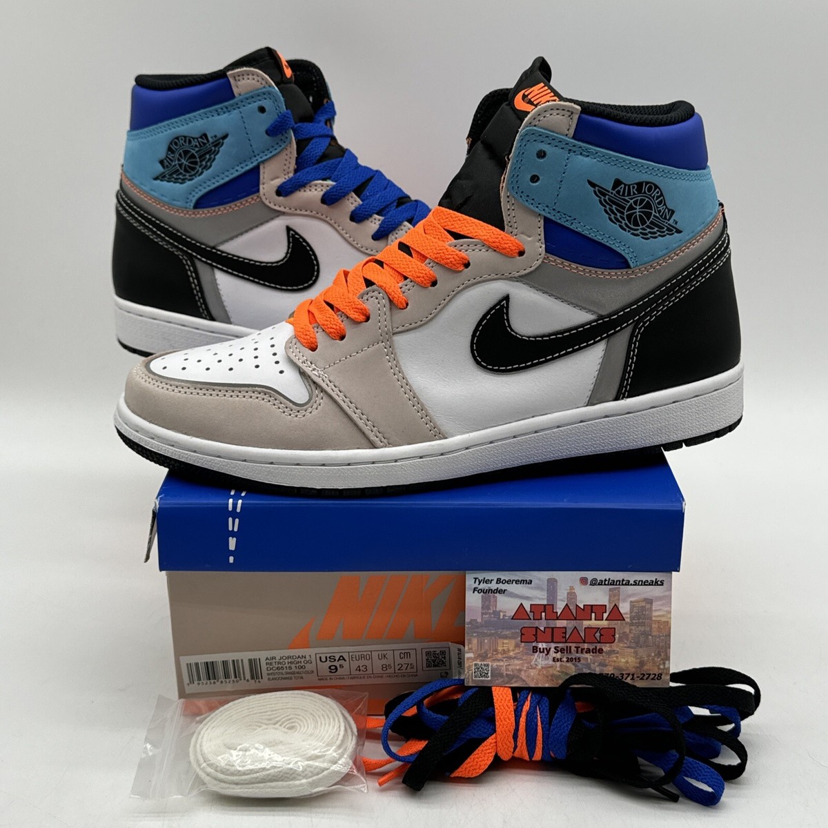 Size Air Jordan Retro OG Prototype Blue Unc Orange White
