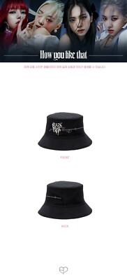 BLACKPINK Official Goods Buckethat Melting Heart Black Brand New Without Tags BLACKPINK Official Goods Buckethat Melting Heart Black Brand  main image 2