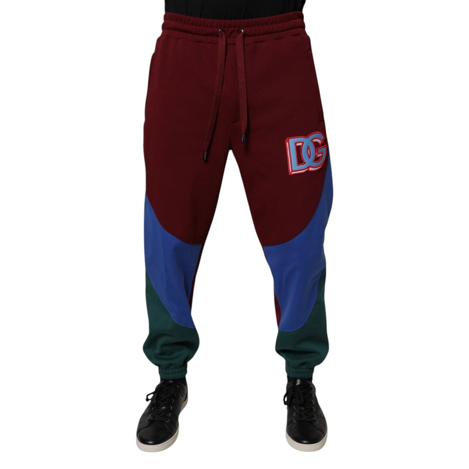 DOLCE & GABBANA Pants Multicolor Cotton Men Jogger Sweatpants IT48/W34/M 1500usd