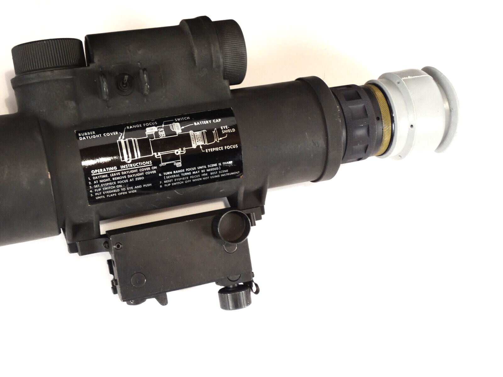 US Army Vintage AN/PVS-2B Night Vision Weapon Sight (7.62/5.56 Reticle ...