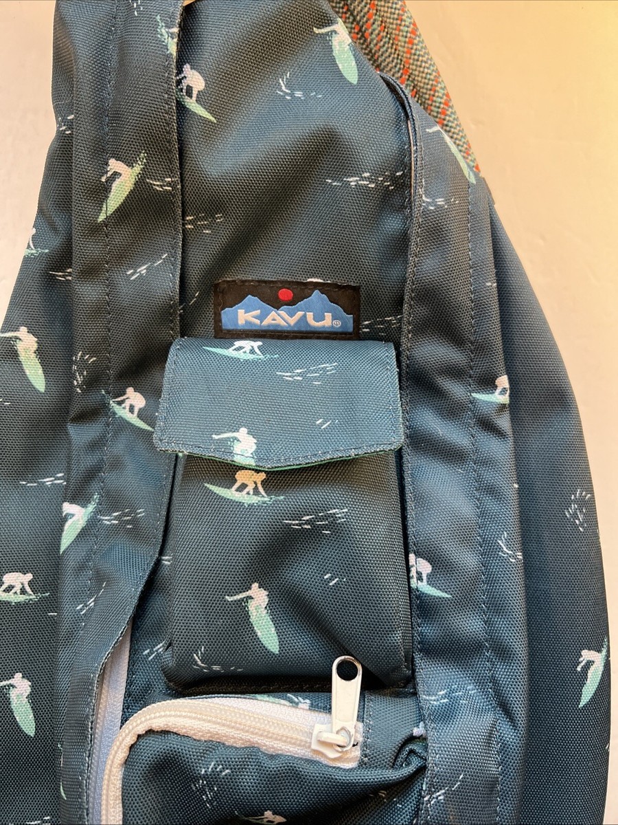 KAVU Rope Sling Bag Tropical Print Teal Crossbody Festival Bag KAVU Crossbody Floral Bags & Handbags for Women for sale | eBay main image 3