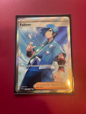 falkner pokemon card price Scarlet and Violet Paldea Evolved #180/193 Trading Car Rotterdam Comics Card Number / Rarity Pokemon TCG 64ct Card Sleeves