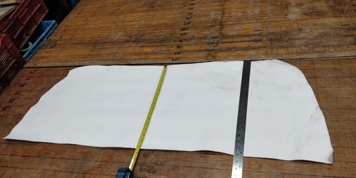 White Pu Coated Chrome Tan Soft Leather Panel/Strip 1.6mm Thick UK LOT 2017 - Picture 10 of 12