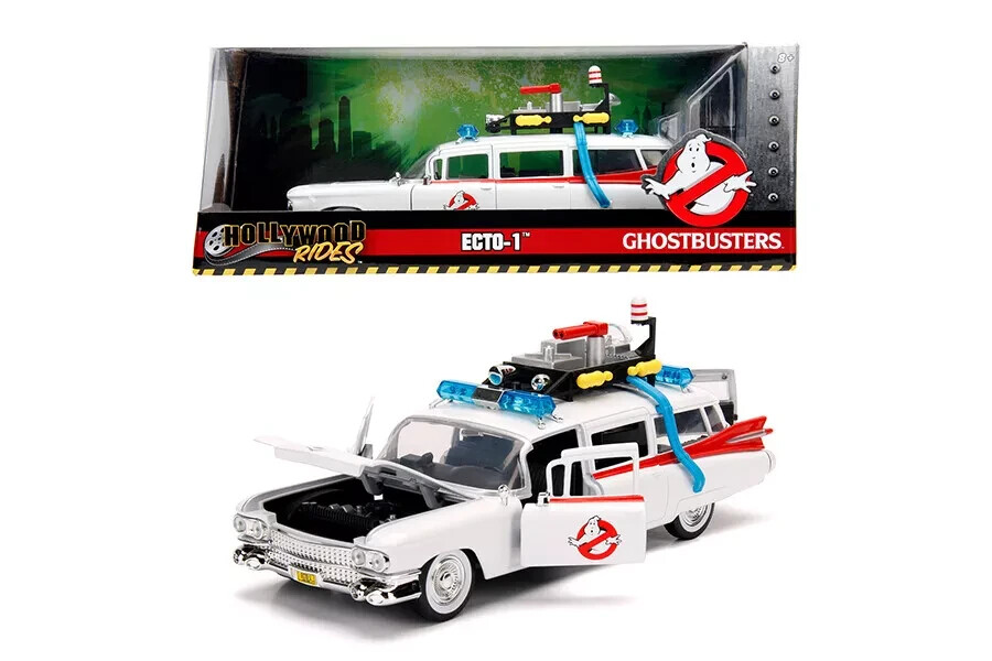 GHOSTBUSTERS ECTO-1 DIECAST HOLLYWOOD RIDES COCHE CAZAFANTASMAS