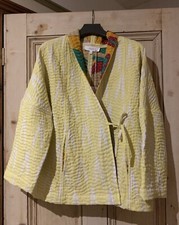 Toast Repurposed Ikat Kantha Reversible Jacket. ‘yellows’ Size L-xl 10-16? New!
