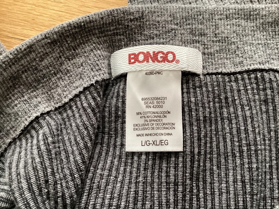 Bongo L/XL Gris Elástico Leggings Punto Gofre Ropa Interior Larga Térmica 19x9x25 Jrs. Foto 3 de 4