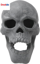 Ceppo di gas teschio umano imitato 9 pollici per caminetti interni o esterni, pozzi del fuoco 