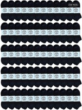 120 PK Women's No-Show Cotton Ankle Socks Size 9-11 Black - Womens Ankle Sock
