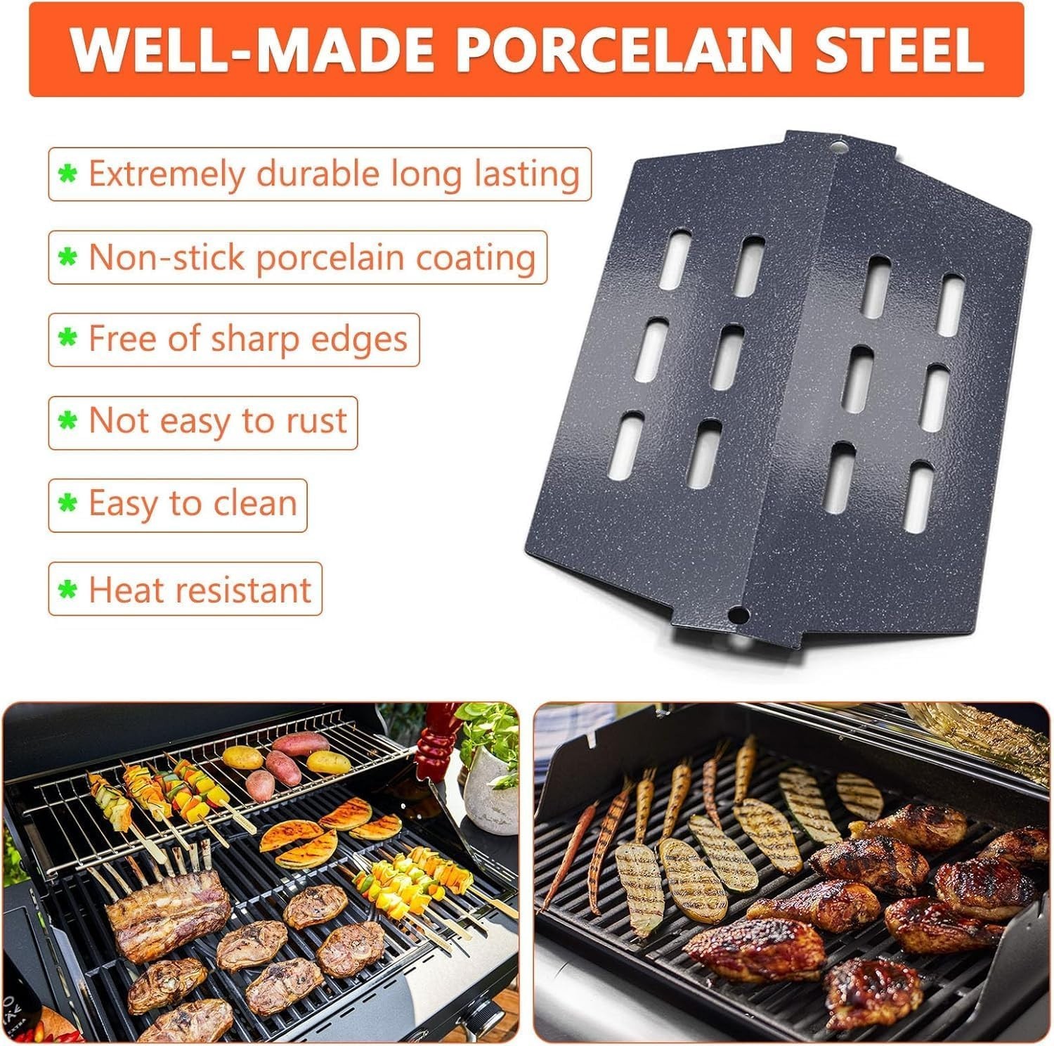 17" Flavorizer Bars & Heat Deflectors for Weber Genesis II/LX 400 Series Grill