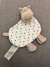 Kik Ergee Schmusetuch Schnuffeltuch Kuscheltuch Nilpferd  grau Punkte neuwertig