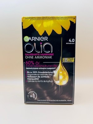 Garnier Olia Dauerhafte Haarfarbe Coloration 4.0 Mittelbraun 1Stk *NEU*