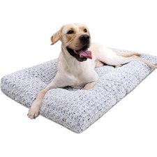 Machine Washable Anti-Slip Pet Sleeping Mat - Deluxe Plush Dog Bed, 35" x 23"