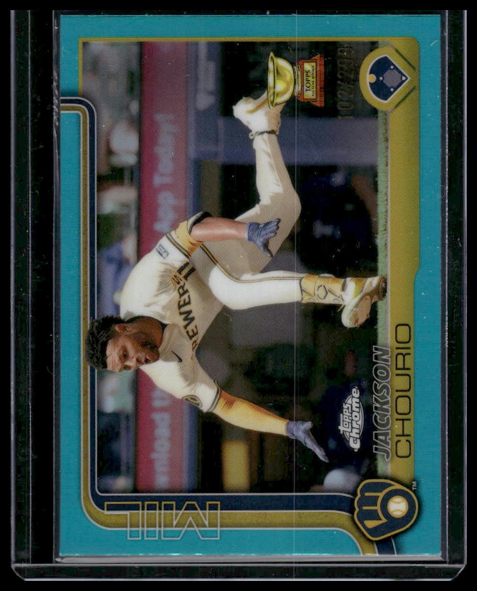 2025 Topps Chrome #262 Jackson Chourio Teal Refractors #/299