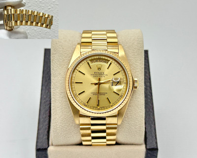 Rolex Day Date President 18038 36mm Champagne Dial 18K Yellow Gold