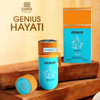 Genius Hayati EDP Spray By Emper 100 ML/3.4 OZ Niche UAE Version Mandarin Sky