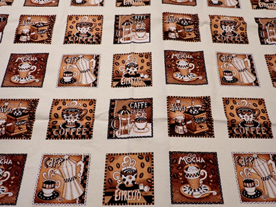 2007 Lloyds & Barton Timeless Treasures Coffee Latte Quilting Fabric Squares
