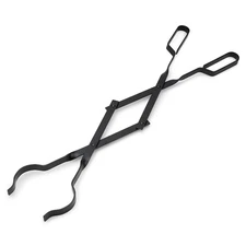 Outdoor Campfire Fireplace Tongs, 26" Long, Log Grabber, Black Sturdy Tool USA