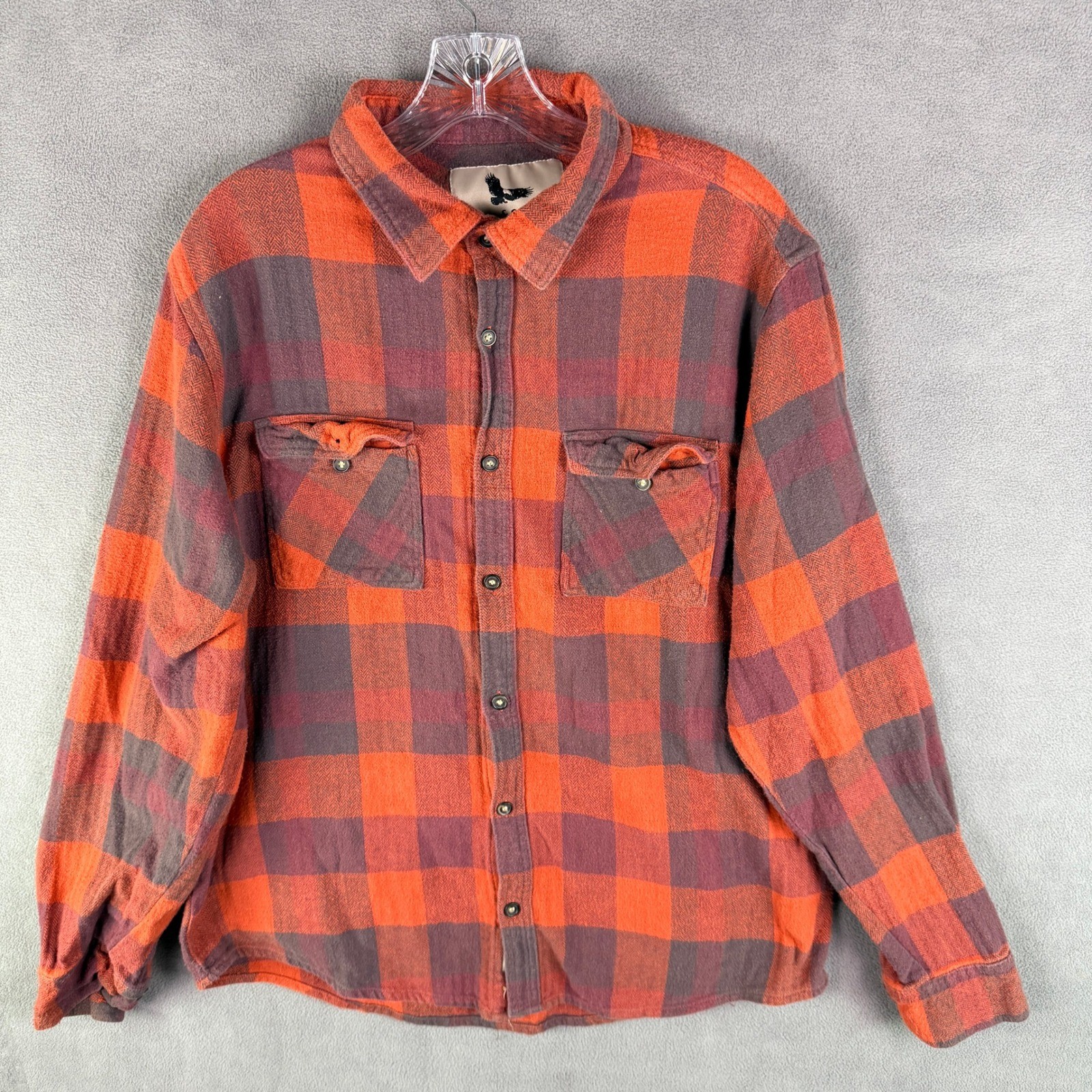 Field & Stream Mens Flannel Shirt L Buffalo Check Western Cowboy Work Lumberjack