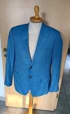 Corneliani Herren Sakko Gr. 50 blau Schurwolle Cupro Jacket Made in Italy Top