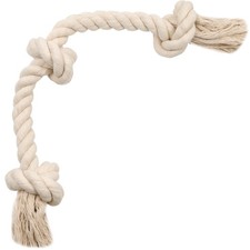 Natural White Cotton Tough Dog Rope Toy for Medium Large Dogs. Non Toxic an...