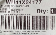    NEW OEM Ge Top Load Washer Inlet Drain Hose WH41X24177  
