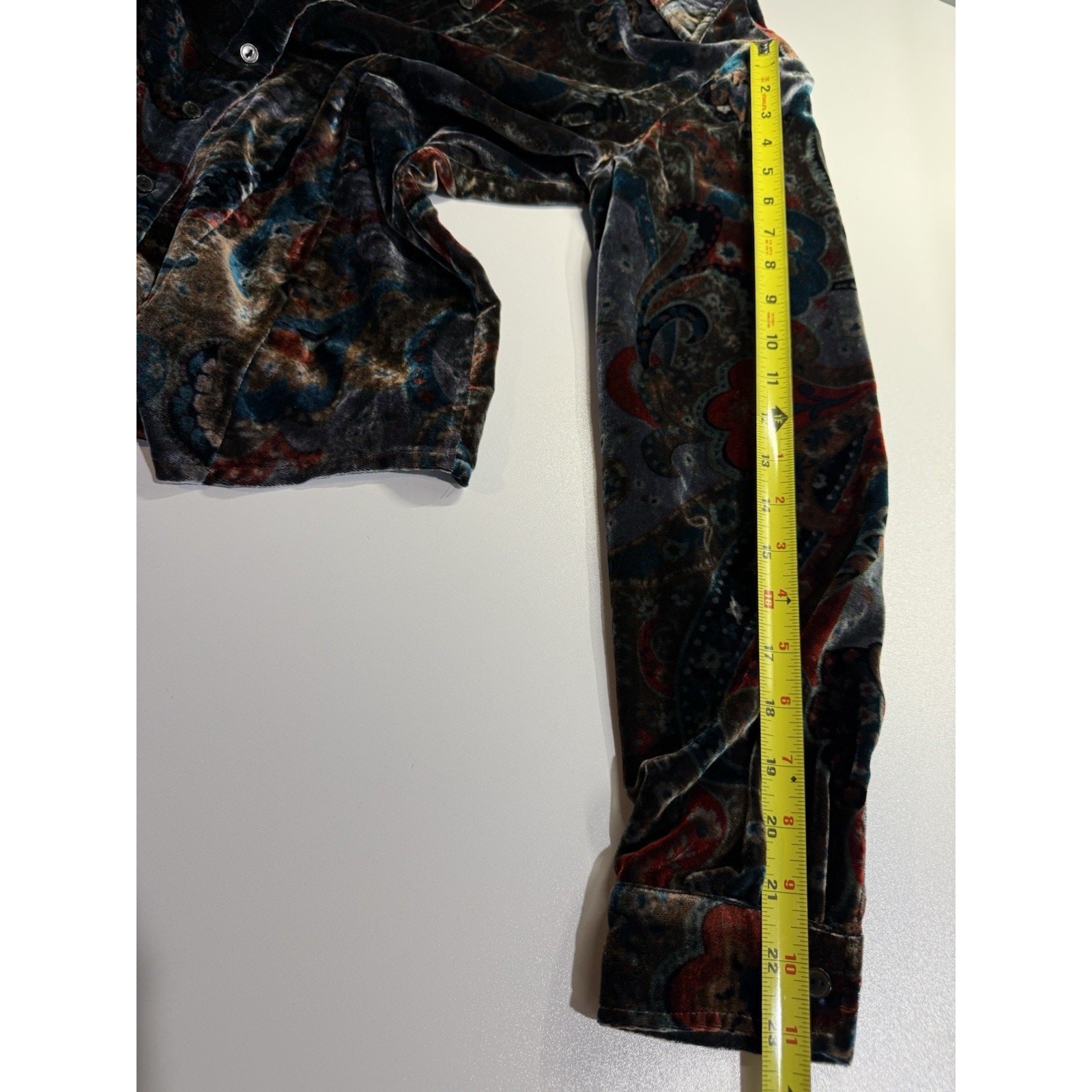 Coldwater Creek Velvet Button Up Top Womens Size … - image 9