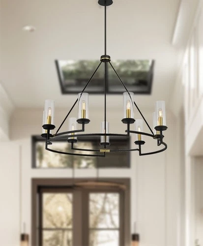 Minka Lavery 3209 Hillstone 9 Light 40"W Pillar Candle Style - Sand Coal / Soft - Picture 3 of 8