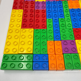 Vintage Lego Quatro Bucket Lid 73 Building Blocks Bricks Set 5357 XL Duplo 2004