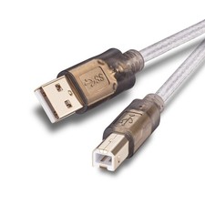 Printer Cable 30Ft,2.0 Scanner '30 Ft/10M' , Translucent silver