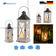 Holz Metall Windlicht 28cm 48cm Hängende Bauernhaus Laterne Deko