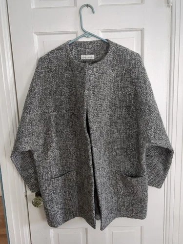 VETEMENTS Giacca cardigan aperta davanti 100% lana Jerry Giardelli Taglia unica LEGGI