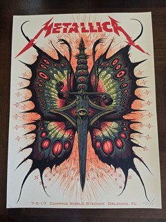 Metallica Show Edition Poster Orlando Fl July 5 2017