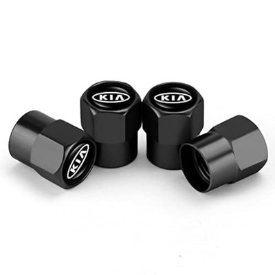 Universal Car Tire Valve Stem Caps - 4pcs Hex Air Cover Accessories, Black