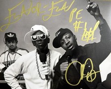 FLAVOR FLAV & CHUCK D SIGNED 8x10 PHOTO PUBLIC ENEMY AUTOGRAPH AUTHENTIC COA